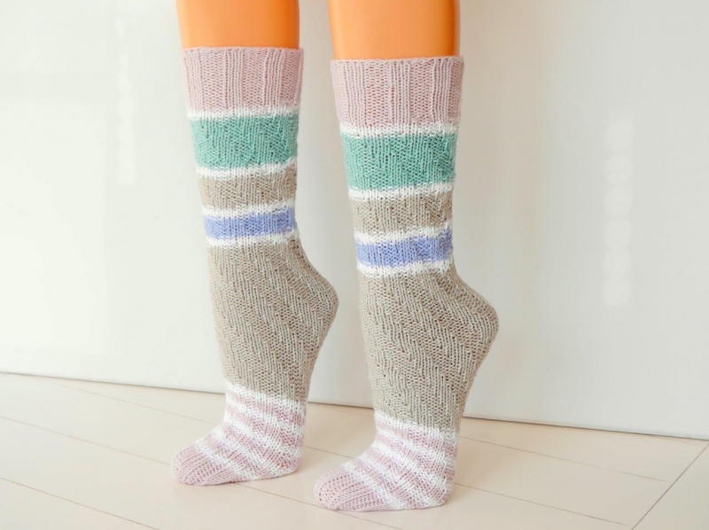 Strickanleitung - SPIRALSOCKEN stricken – ohne Ferse – No.132